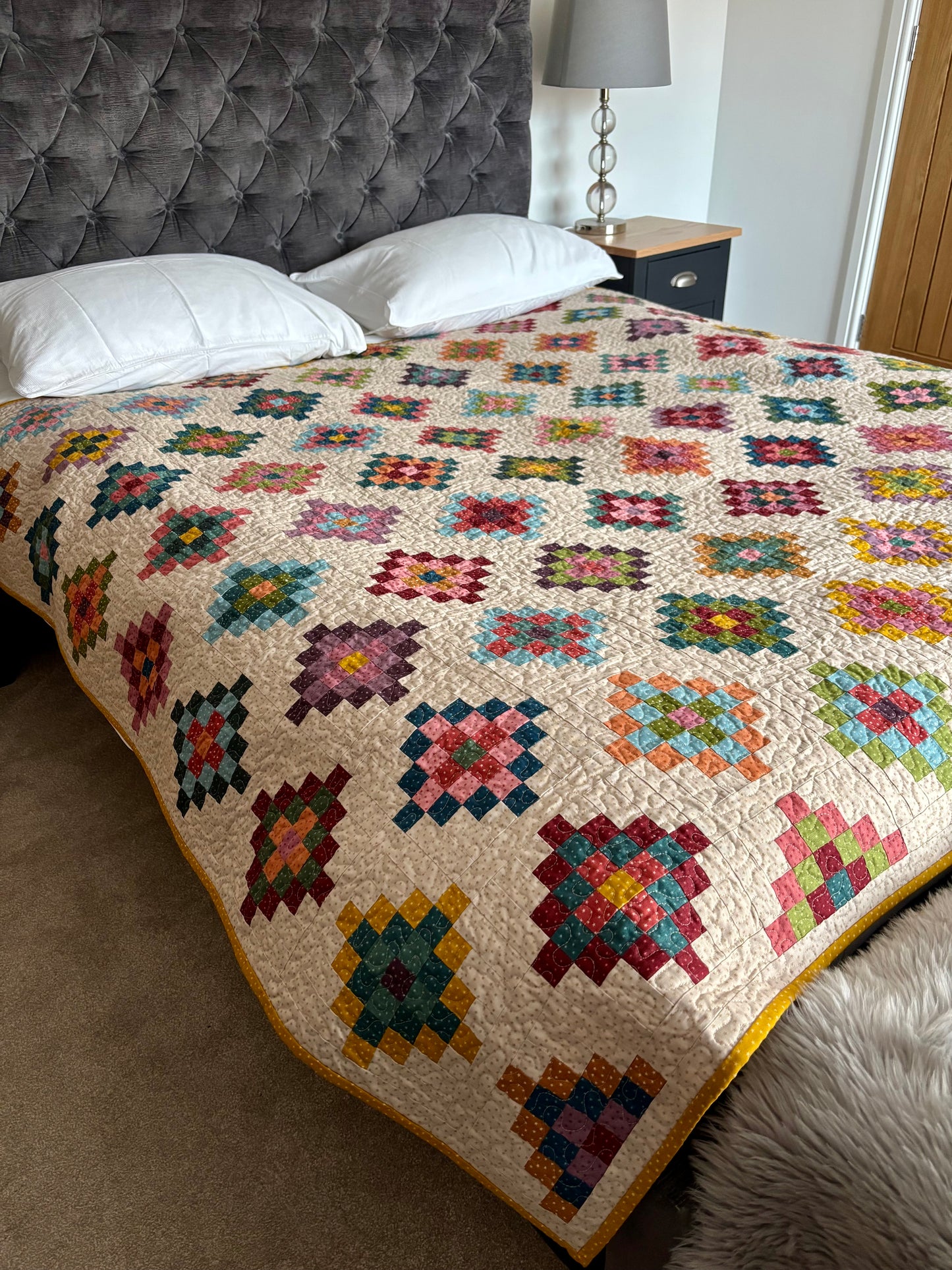 Handmade "Babcia Square" Quilt