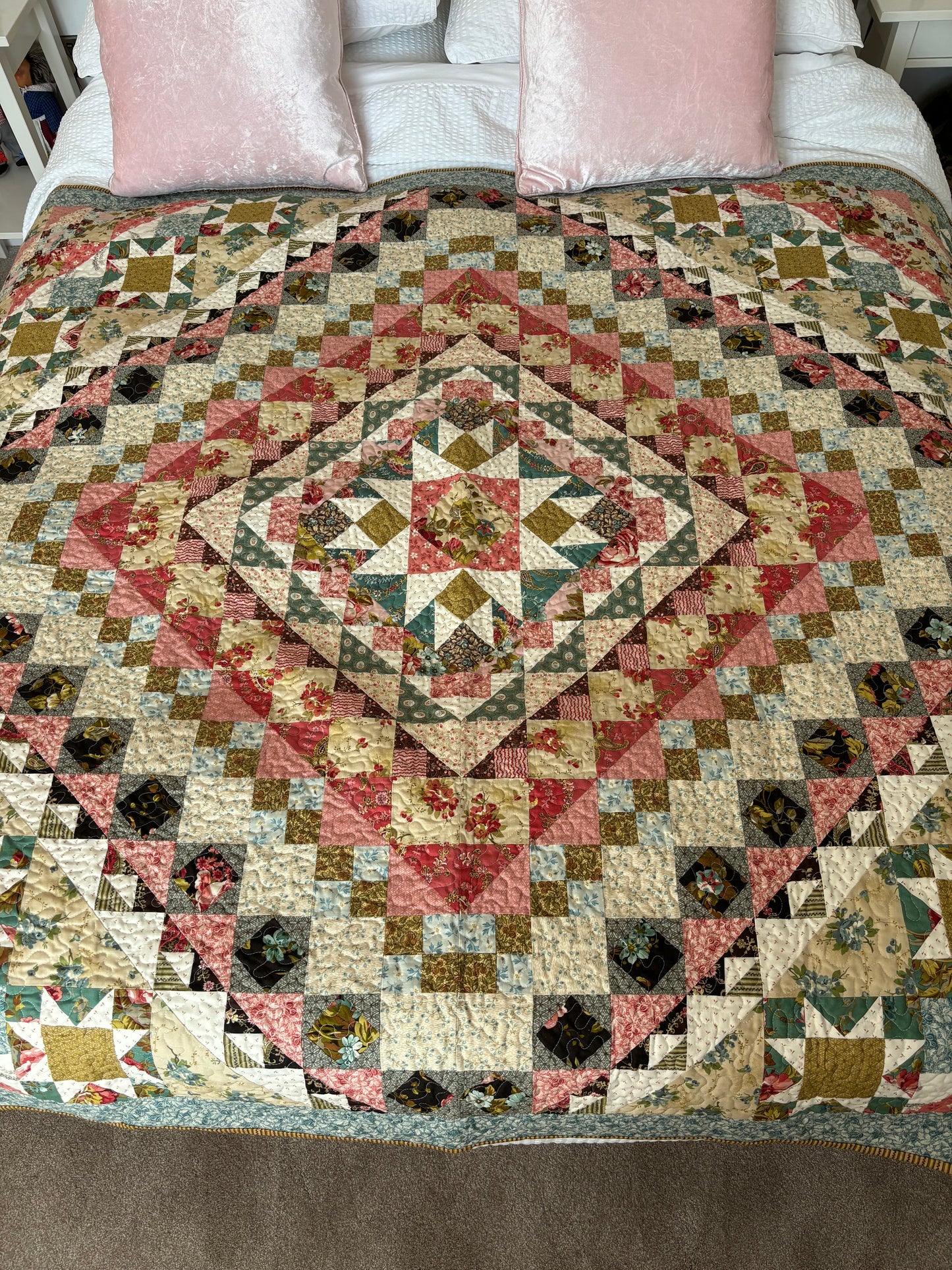 Handmade "Primrose" Patchwork Quilt