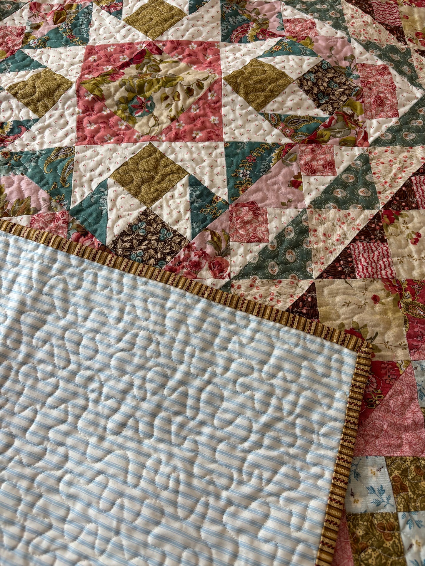 Handmade "Primrose" Patchwork Quilt