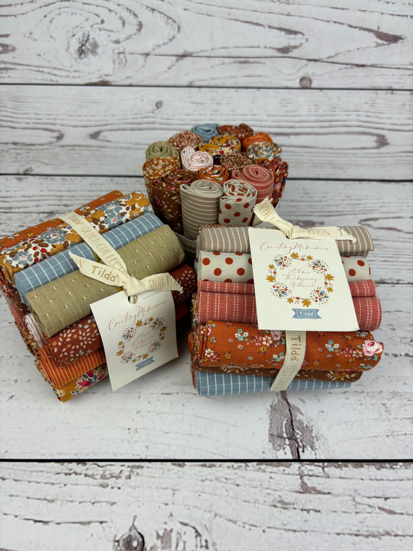 "Creating Memories" By Tilda Fat Eighth Roll Bundle - Autumn (16)